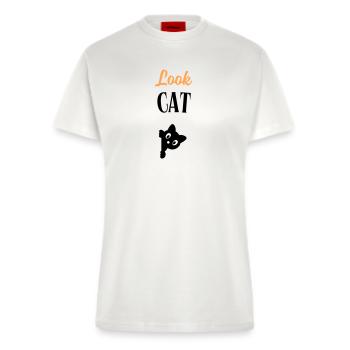 Look Cat - T-shirt bio slim fit fabriqué en UE - OFF WHITE - Devant
