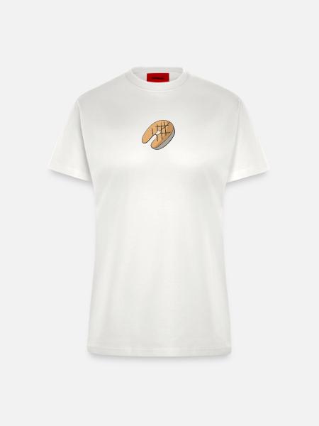 Lachs - Fitted T-Shirt - made by SPREAD - OFF WHITE