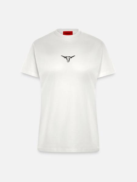 texas longhorn exit-shirt - Fitted T-Shirt - made by SPREAD - OFF WHITE