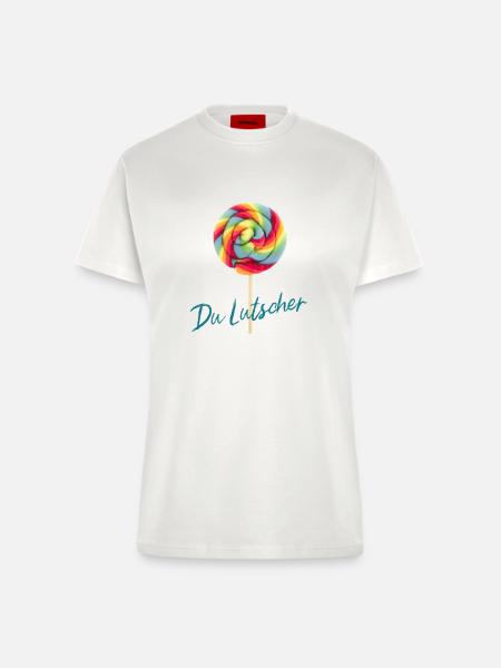 Du Lutscher - Fitted T-Shirt - made by SPREAD - OFF WHITE