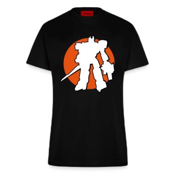 Manga bot devant le soleil japonais - T-shirt bio slim fit fabriqué en UE - City Green - Devant