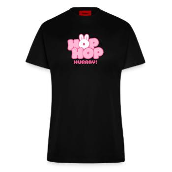 Hop Hop Hurray | Süßes Hasen Spruch Motiv - Fitted T-Shirt - made by SPREAD - City Green - Vorne