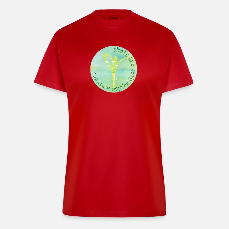 skate like nothing else matters - Fitted T-Shirt - made by SPREAD - Rot