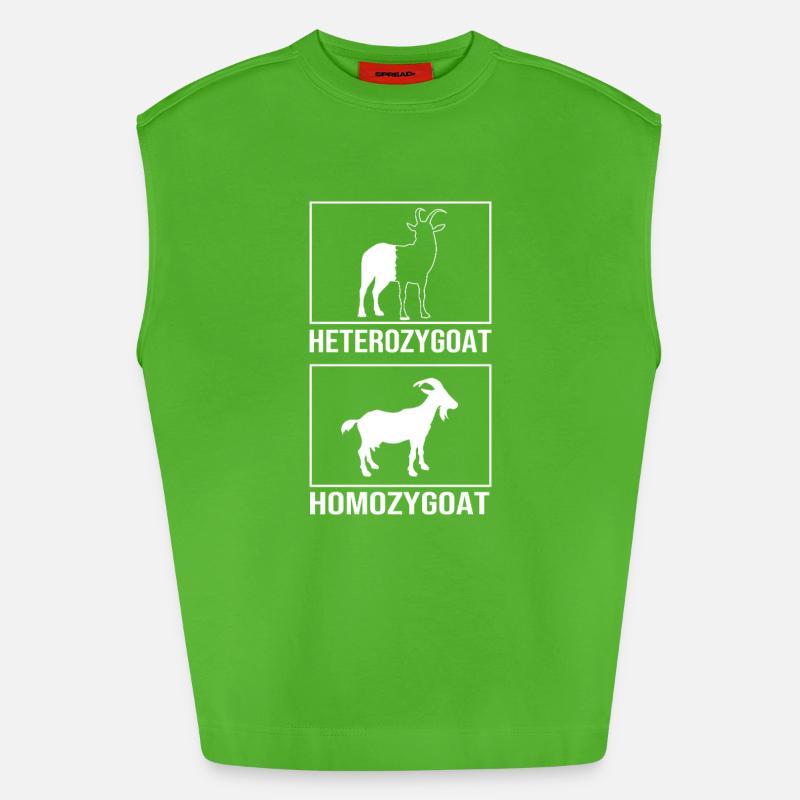 Molecule Structural Formula - Heavyweight Oversized Organic Tank Top Made in EU - Apple Neon