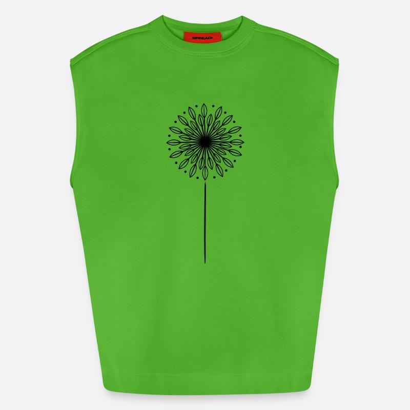 Dandelion Dandelion - Heavyweight Oversized Organic Tank Top Made in EU - Apple Neon