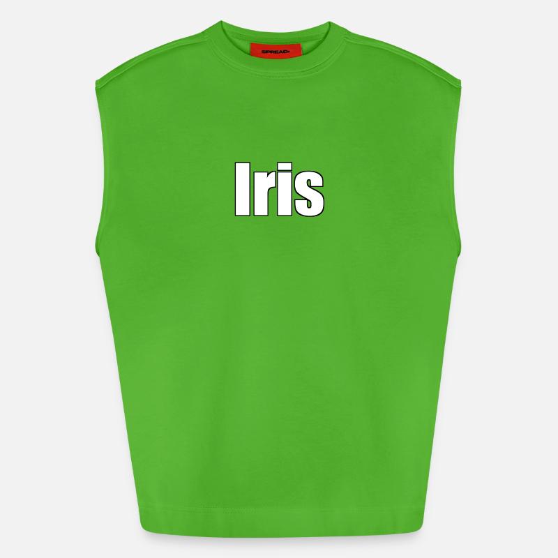 Iris - Heavyweight Oversized Organic Tank Top Made in EU - Apple Neon