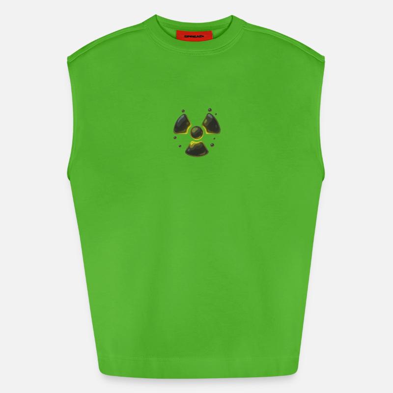 Radioactive - Heavyweight Oversized Organic Tank Top Made in EU - Apple Neon