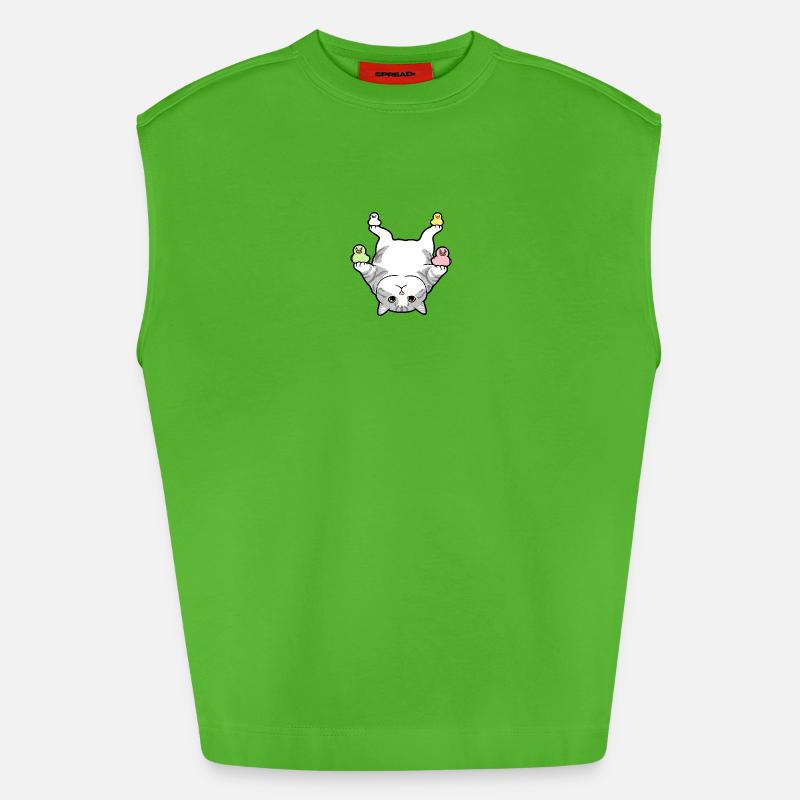 Circus Chatatouille - Heavyweight Oversized Organic Tank Top Made in EU - Apple Neon