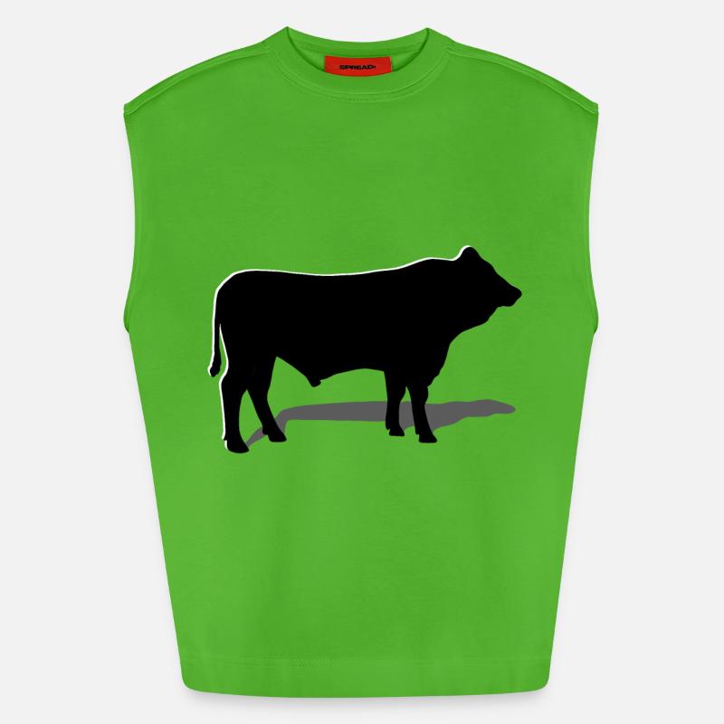 bull - Heavyweight Oversized Organic Tank Top Made in EU - Apple Neon