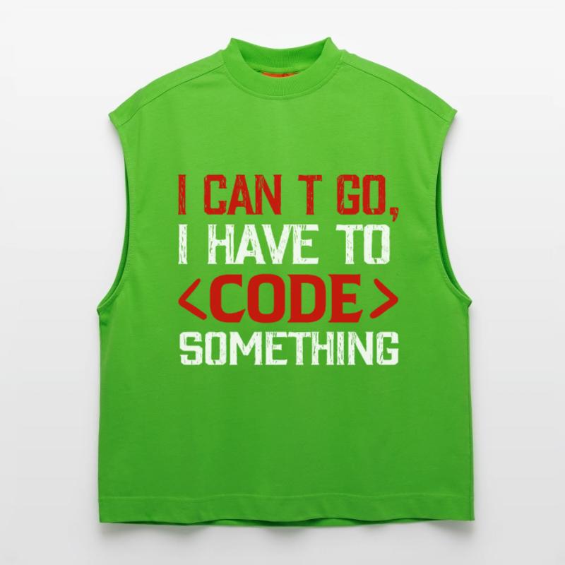 Programmierer , Nerd , Computer Code Heavyweight Oversized Organic Tank Top Made in EU