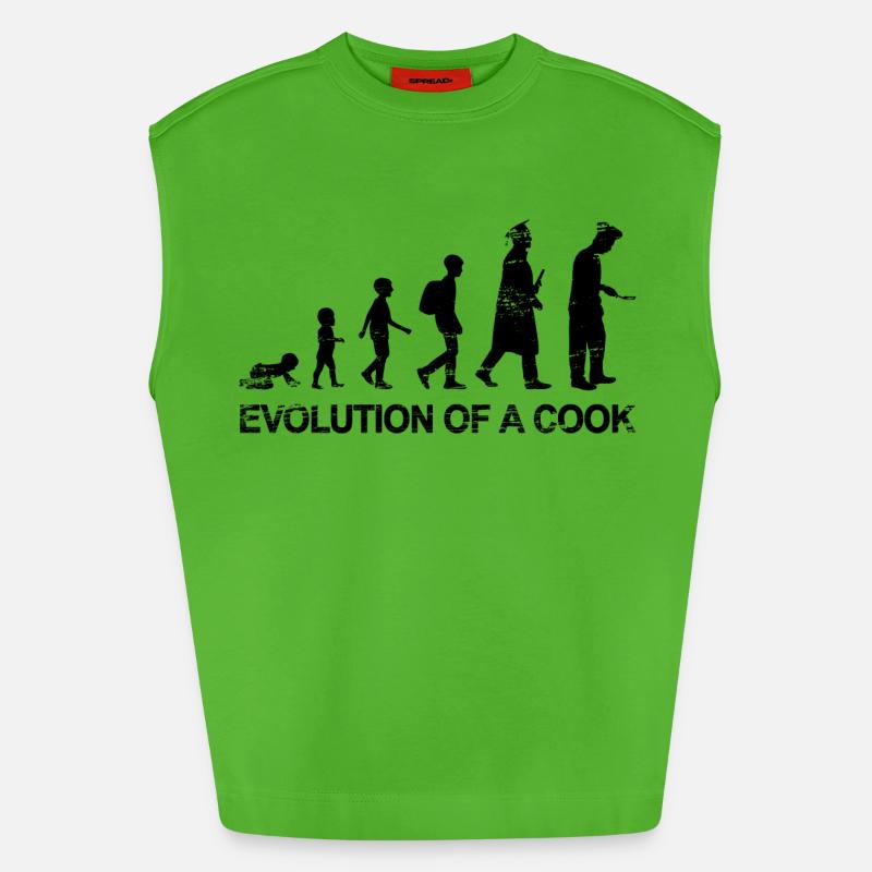 Évolution du chef - Débardeur bio épais oversize fabriqué en UE - Apple Neon