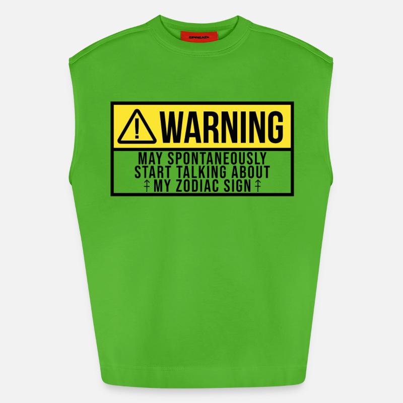 Sagittarius - Heavyweight Oversized Organic Tank Top Made in EU - Apple Neon