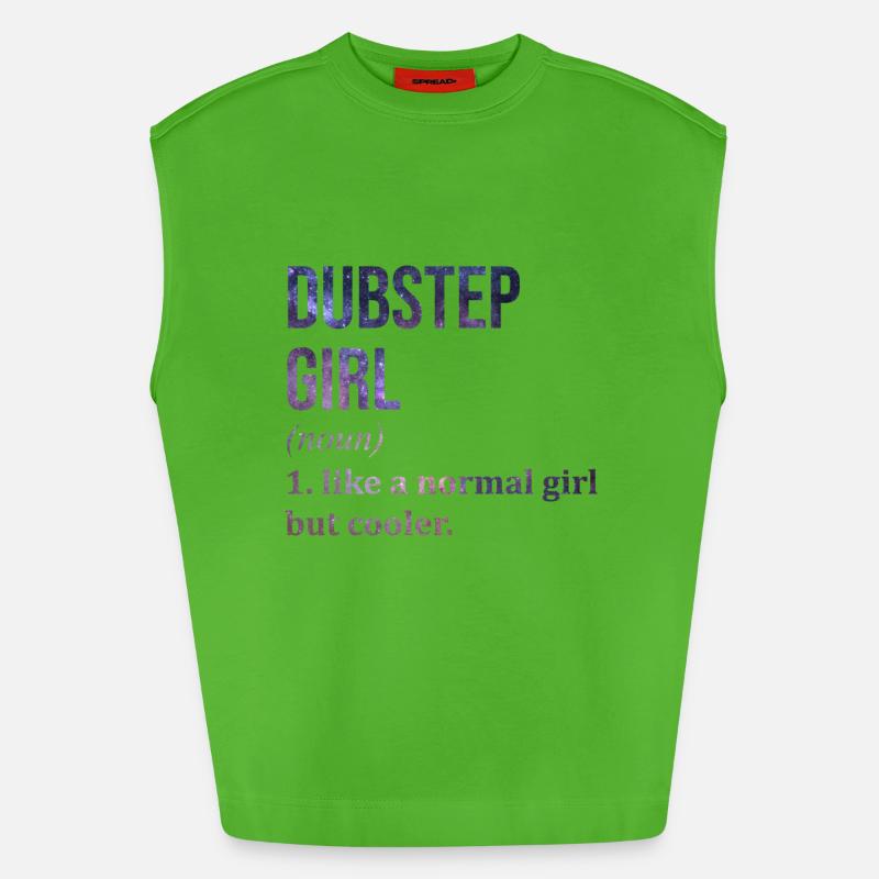 Dubstep Dubstep Dubstep - Heavyweight Oversized Organic Tank Top Made in EU - Apple Neon