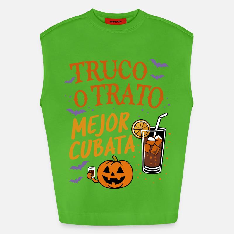 Süßes oder Saures Beste Cubata - Heavyweight Oversized Organic Tank Top Made in EU - Apple Neon