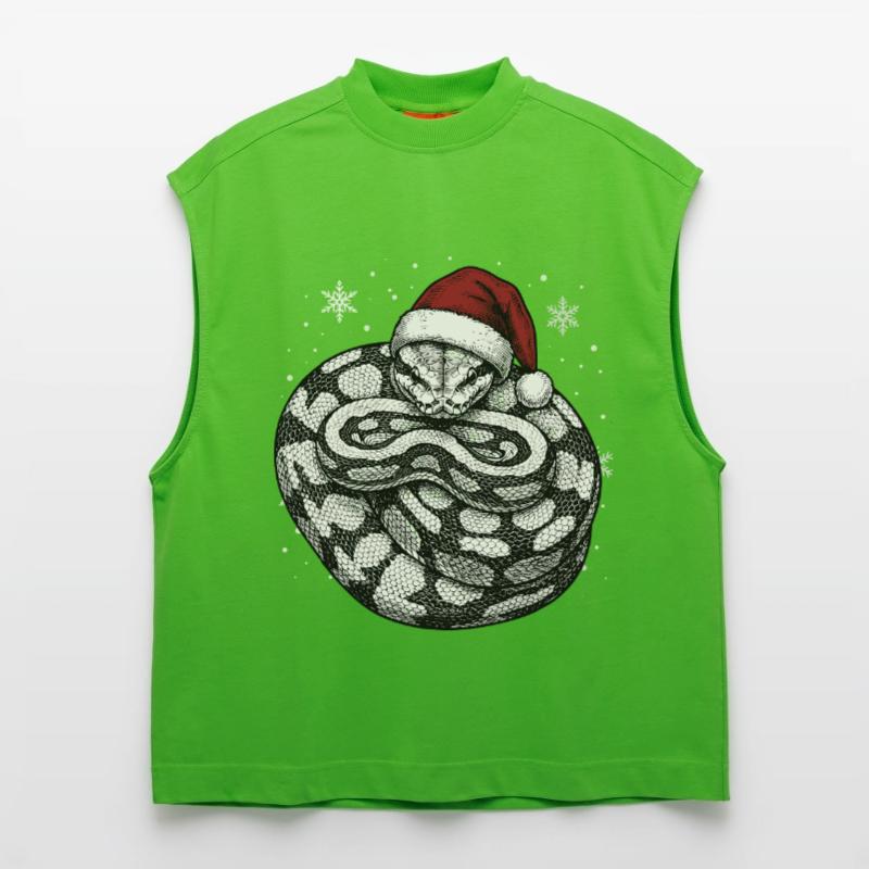 Serpent roi python roi de Noël Python boule Débardeur bio épais oversize fabriqué en UE