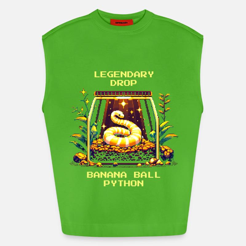 Legendärer Fund: Banana Königspython | Python - Heavyweight Oversized Organic Tank Top Made in EU - Apple Neon