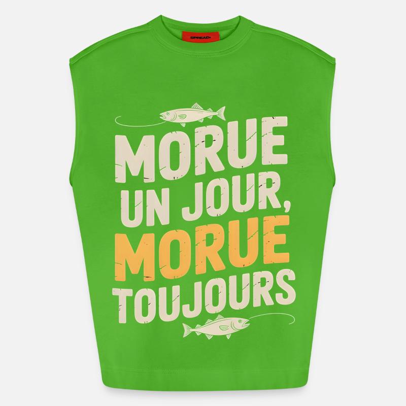 Once cod Cod - Heavyweight Oversized Organic Tank Top Made in EU - Apple Neon