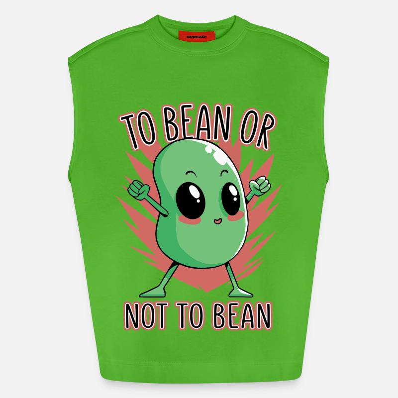 Bohne oder nicht Bohne - Heavyweight Oversized Organic Tank Top Made in EU - Apple Neon