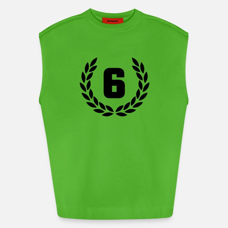 Jubilee 6 - Heavyweight Oversized Organic Tank Top Made in EU - Apple Neon