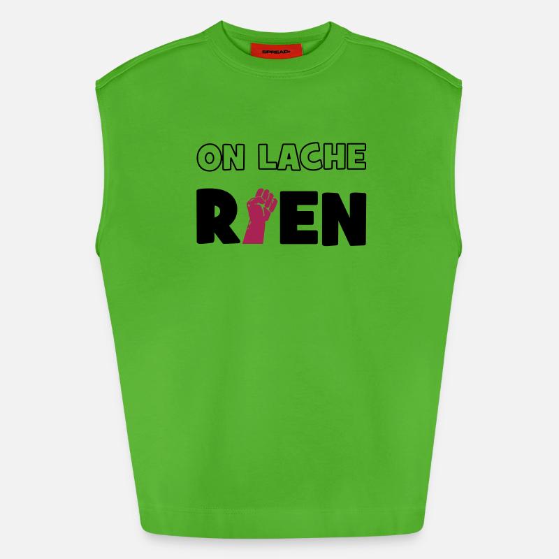 We loose nothing! - Heavyweight Oversized Organic Tank Top Made in EU - Apple Neon