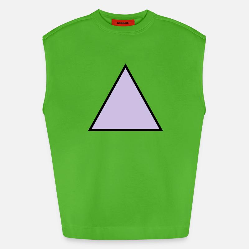 hipster triangle triangle shape - Heavyweight Oversized Organic Tank Top Made in EU - Apple Neon