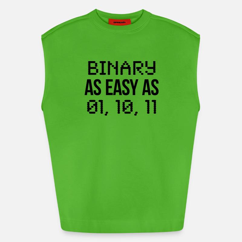 binary - Heavyweight Oversized Organic Tank Top Made in EU - Apple Neon