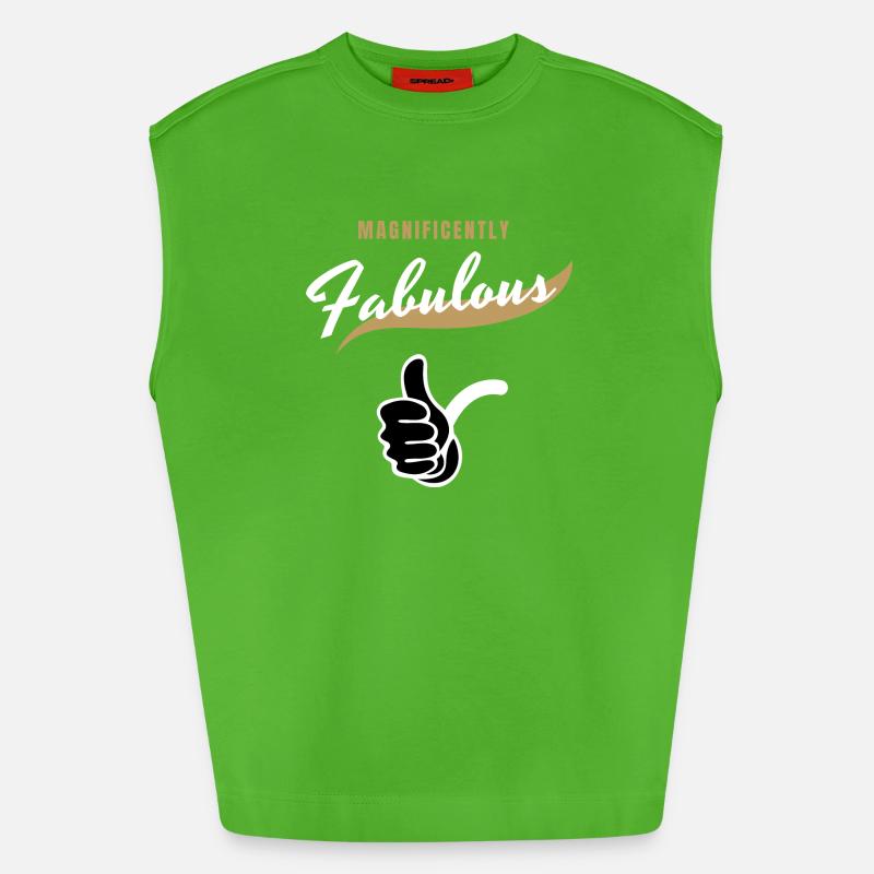 Fabulous - Heavyweight Oversized Organic Tank Top Made in EU - Apple Neon