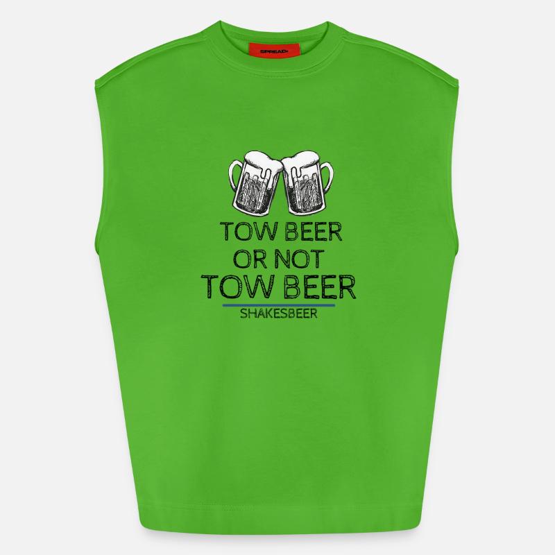 Bier oder nicht Bier - Heavyweight Oversized Organic Tank Top Made in EU - Apple Neon