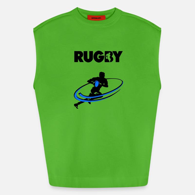 Rugby - Heavyweight Oversized Organic Tank Top Made in EU - Apple Neon