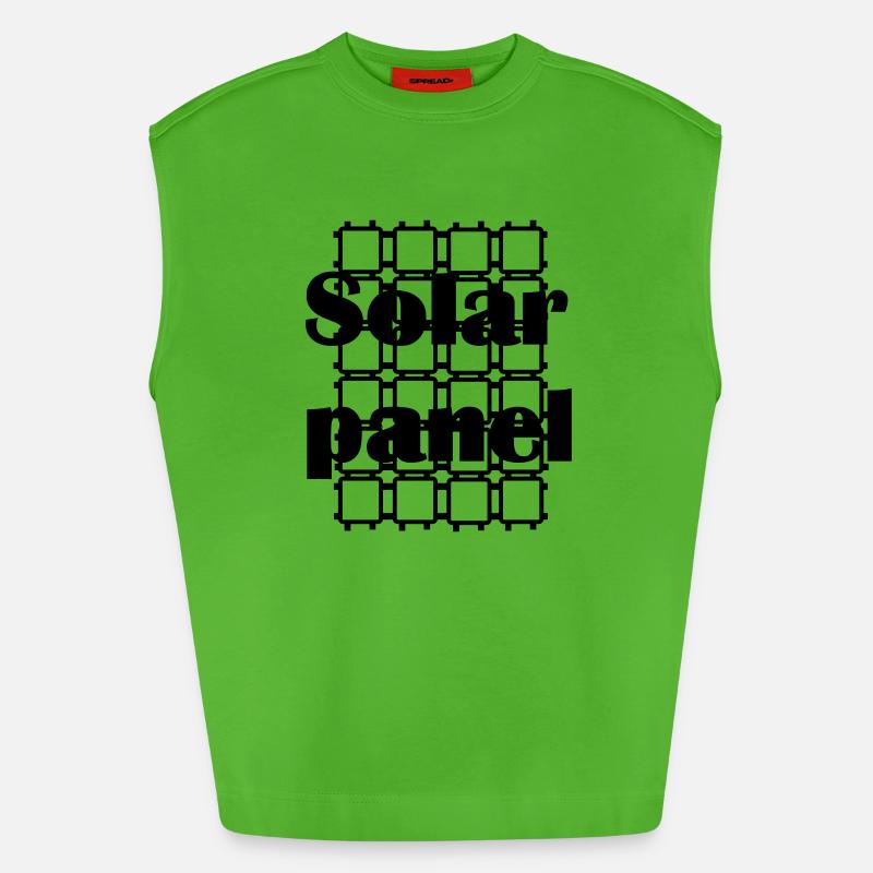 solar panel SOLAR PANEL - Heavyweight Oversized Organic Tank Top Made in EU - Apple Neon