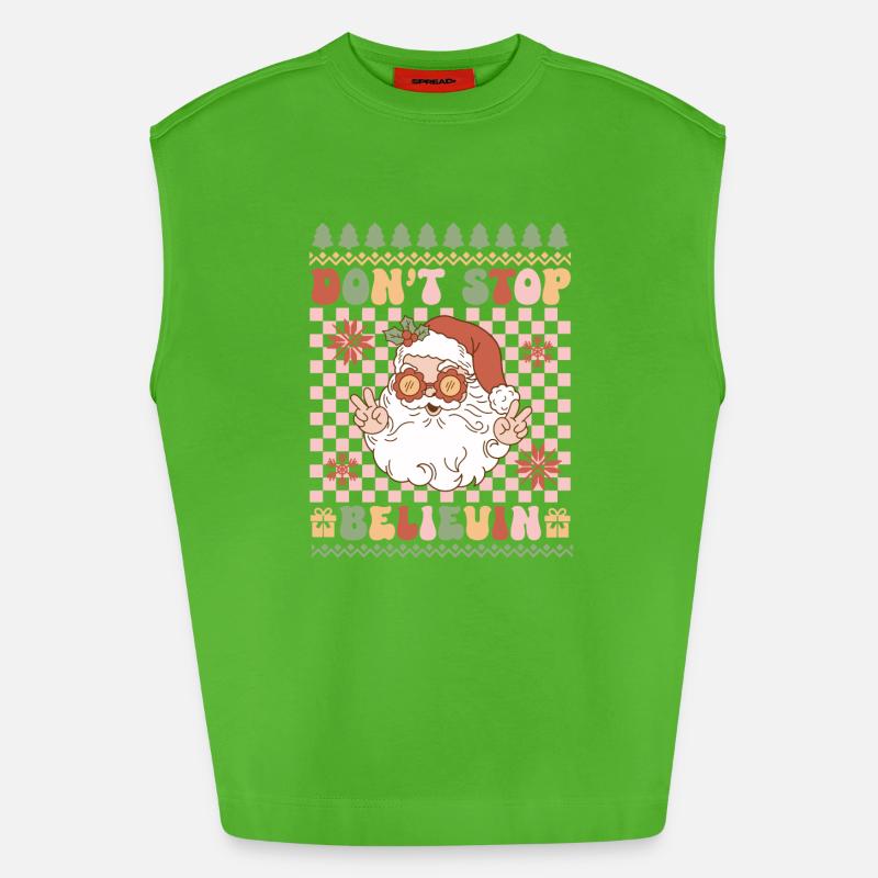 Pull de Noël moche - Débardeur bio épais oversize fabriqué en UE - Apple Neon