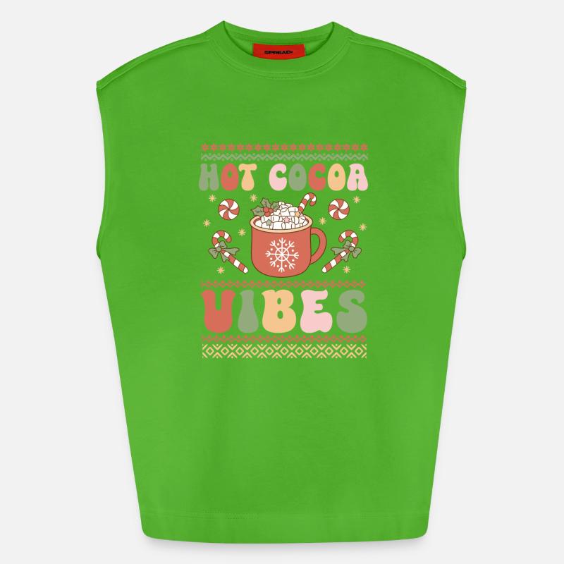Pull de Noël moche - Débardeur bio épais oversize fabriqué en UE - Apple Neon