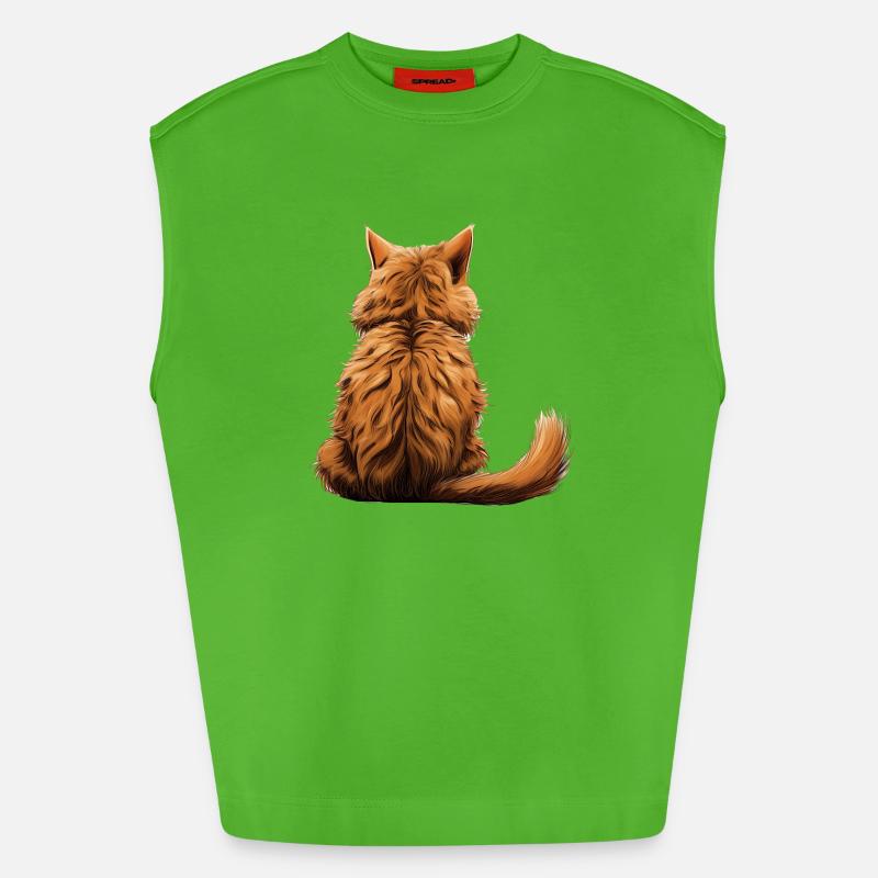 Pixie Bob - Heavyweight Oversized Organic Tank Top Made in EU - Apple Neon