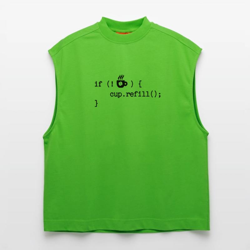 Developer Programmierer Code Webentwickler Debug Heavyweight Oversized Organic Tank Top Made in EU