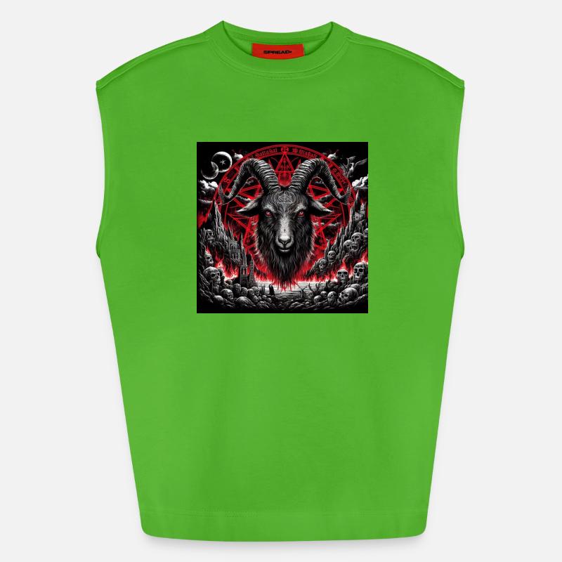 Billy goat - Heavyweight Oversized Organic Tank Top Made in EU - Apple Neon