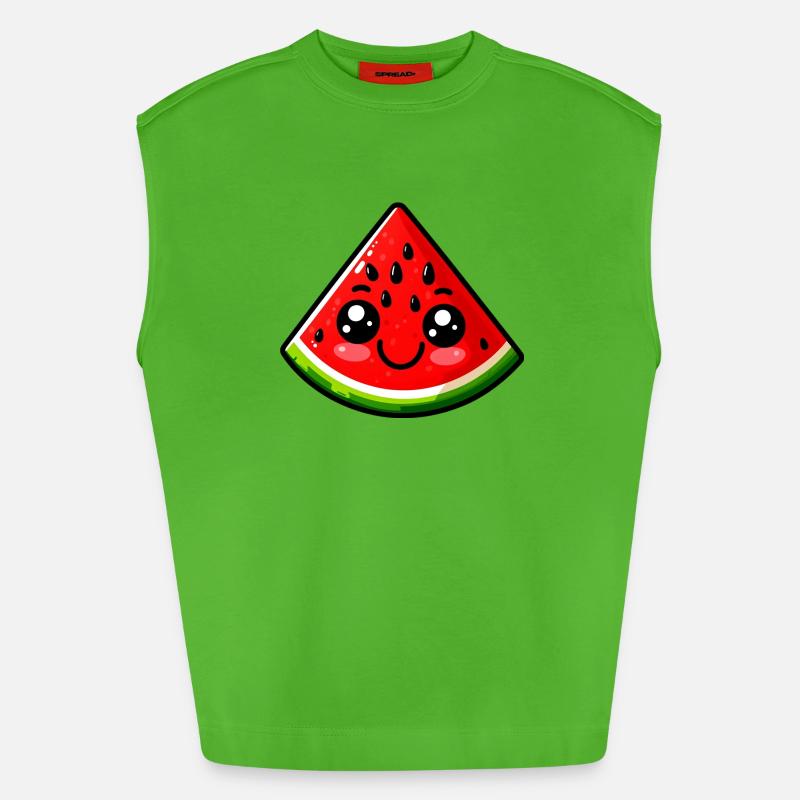 Pastèque Pastèques - Débardeur bio épais oversize fabriqué en UE - Apple Neon