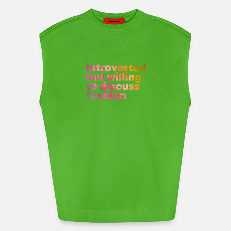 Mode Mode Mode Mode - Heavyweight oversized organic tanktop made in EU - Apple Neon
