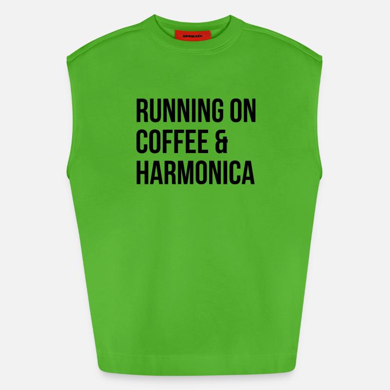 Harmonica Harmonica Harmonica - Débardeur bio épais oversize fabriqué en UE - Apple Neon