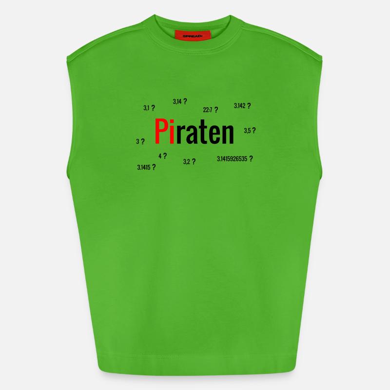 Pirates - Heavyweight Oversized Organic Tank Top Made in EU - Apple Neon