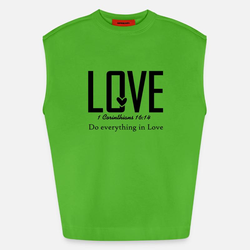 Design analysis missing – upload image again - Heavyweight Oversized Organic Tank Top Made in EU - Apple Neon