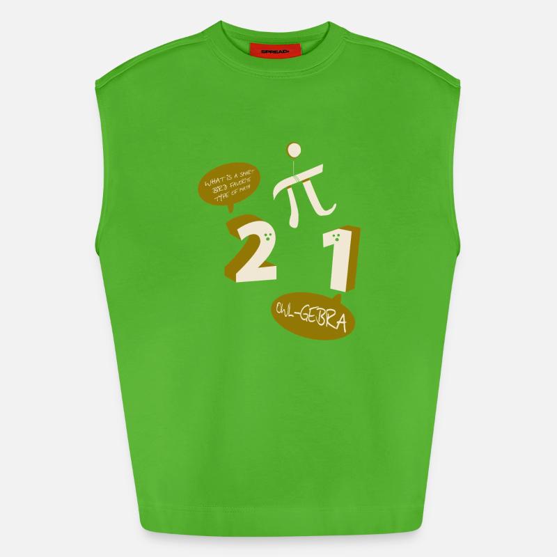 Math Math Math Teacher Mathematician - Heavyweight Oversized Organic Tank Top Made in EU - Apple Neon