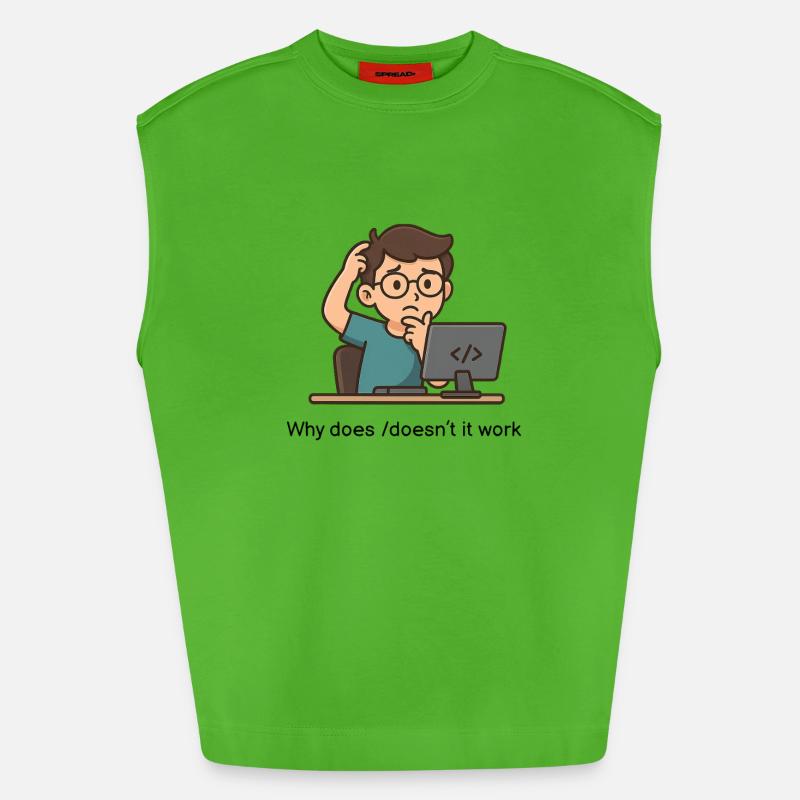 Why does/doesn't it work - Heavyweight Oversized Organic Tank Top Made in EU - Apple Neon