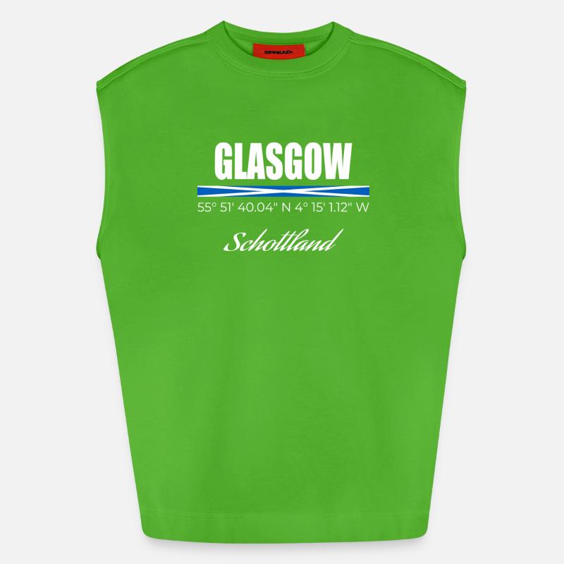 Glasgow - Heavyweight Oversized Organic Tank Top Made in EU - Apple Neon