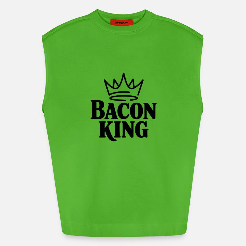 Bacon King - Heavyweight Oversized Organic Tank Top Made in EU - Apple Neon