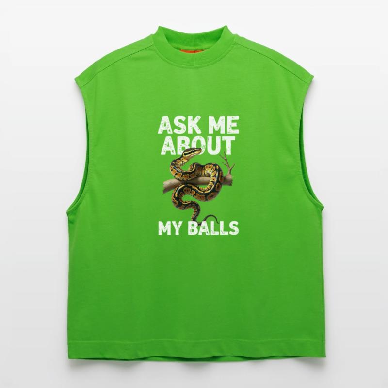 Kongepython Slanger Elsker Terrarium Python Heavyweight oversized organic tanktop made in EU