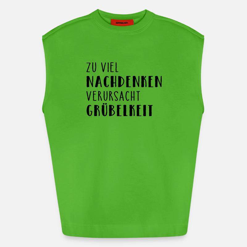 Brooding - Heavyweight Oversized Organic Tank Top Made in EU - Apple Neon