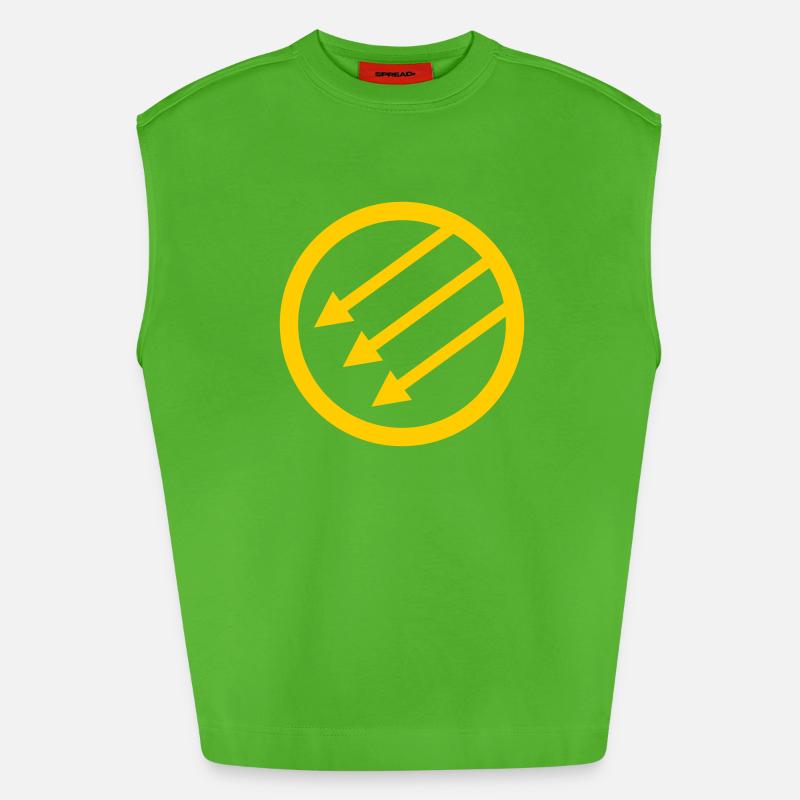 Iron Front / Eiserne Front / Järnfronten - Heavyweight Oversized Organic Tank Top Made in EU - Apple Neon
