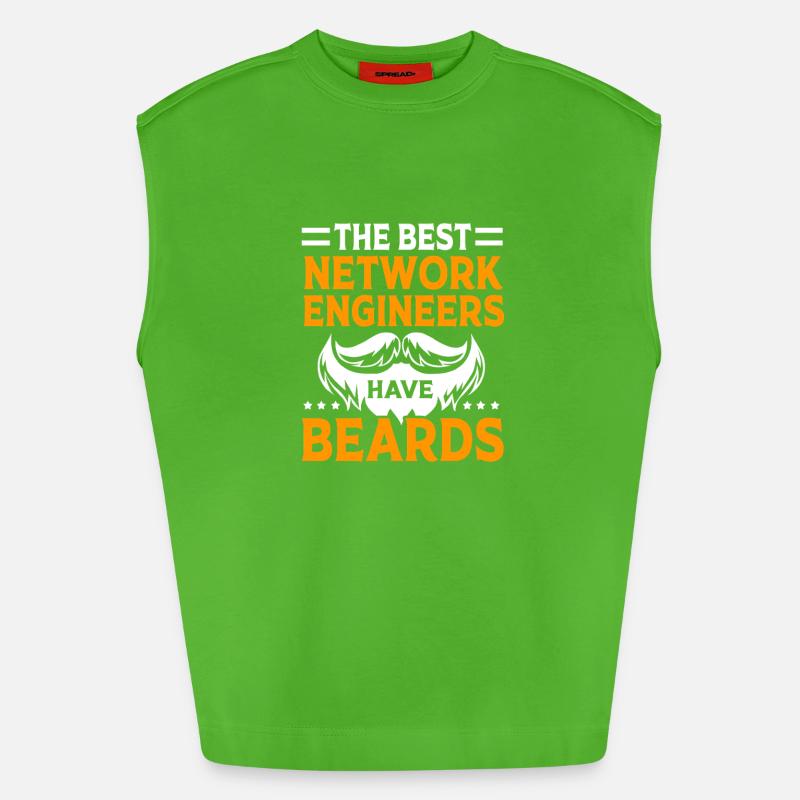 Netzwerk Informatiker Programmierer Admin - Heavyweight Oversized Organic Tank Top Made in EU - Apple Neon