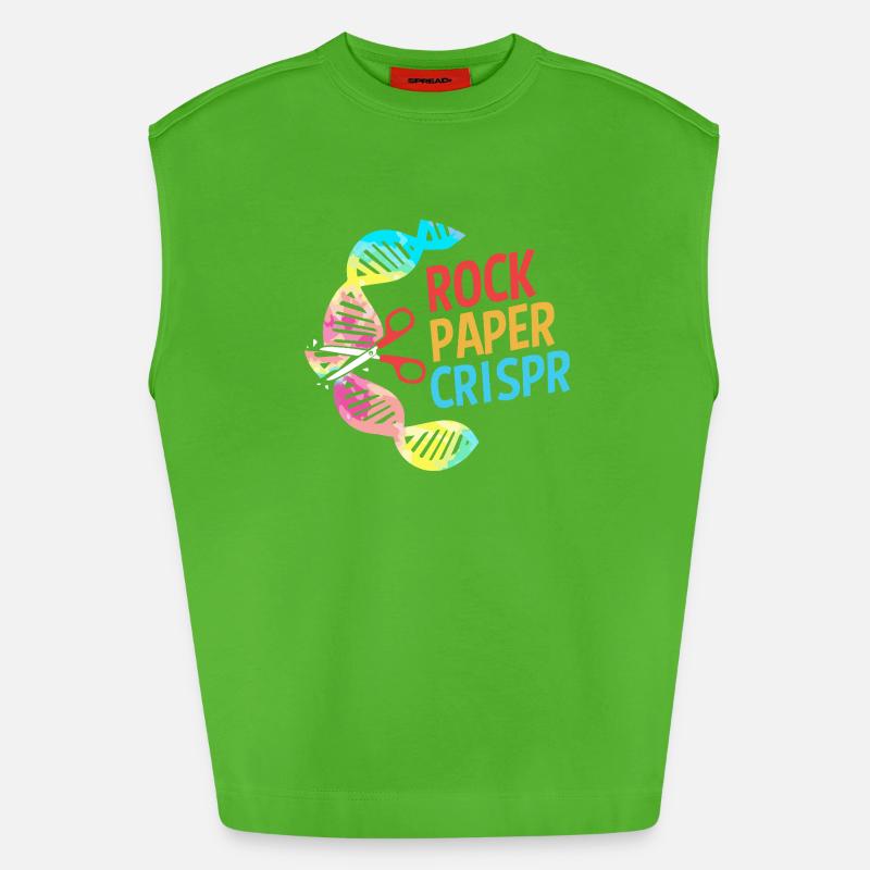 Structural formula molecule - Heavyweight Oversized Organic Tank Top Made in EU - Apple Neon