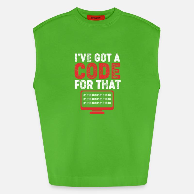 Medizin Coder - Heavyweight Oversized Organic Tank Top Made in EU - Apple Neon